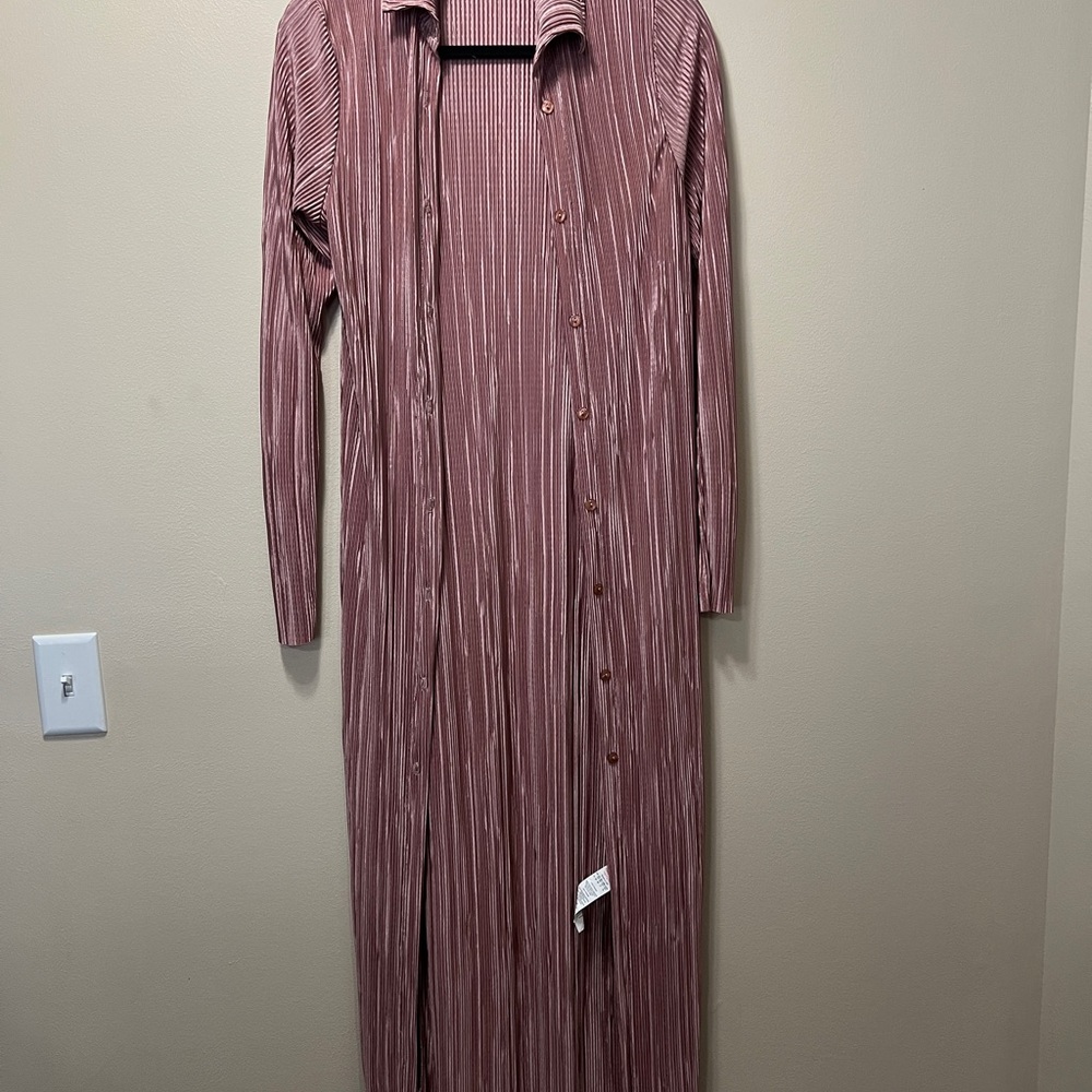 Boohoo Mauve Long Sleeve Maxi Dress